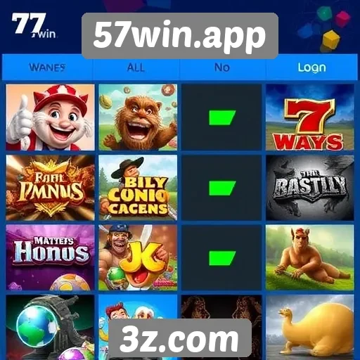57win.app - Comparativo de jogos disponíveis no 57win.app